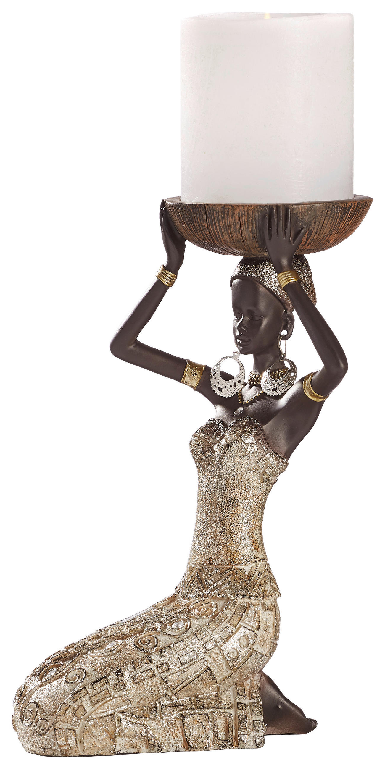 DEKODAME - Silberfarben/Schwarz, LIFESTYLE, Kunststoff (15,5/25,5/19cm)