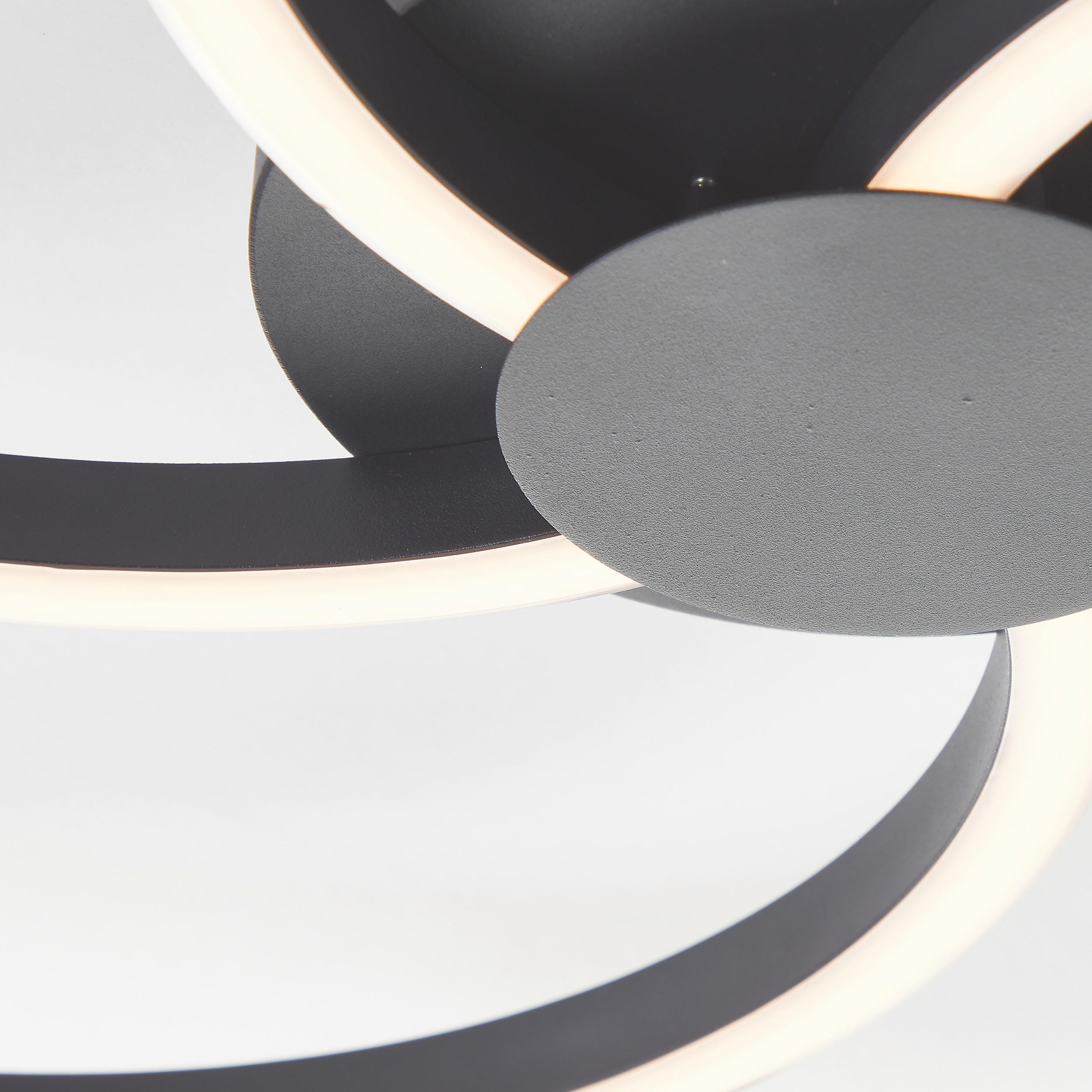 LED-DECKENLEUCHTE  57/6 cm    - Schwarz, Design, Kunststoff/Metall (57/6cm) - Brilliant