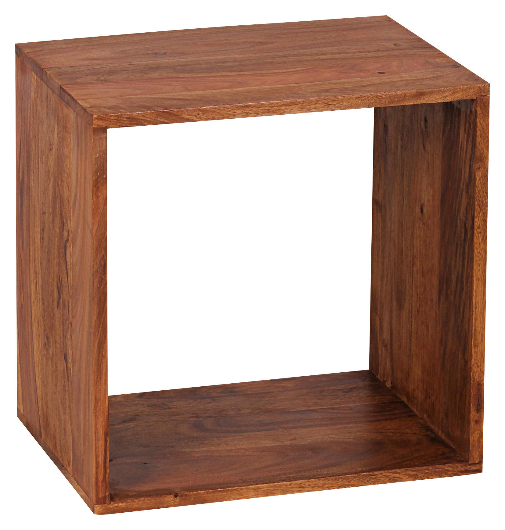 REGAL Sheesham massiv Sheeshamfarben  - Sheeshamfarben, MODERN, Holz (43,5/43,5/33cm) - MID.YOU