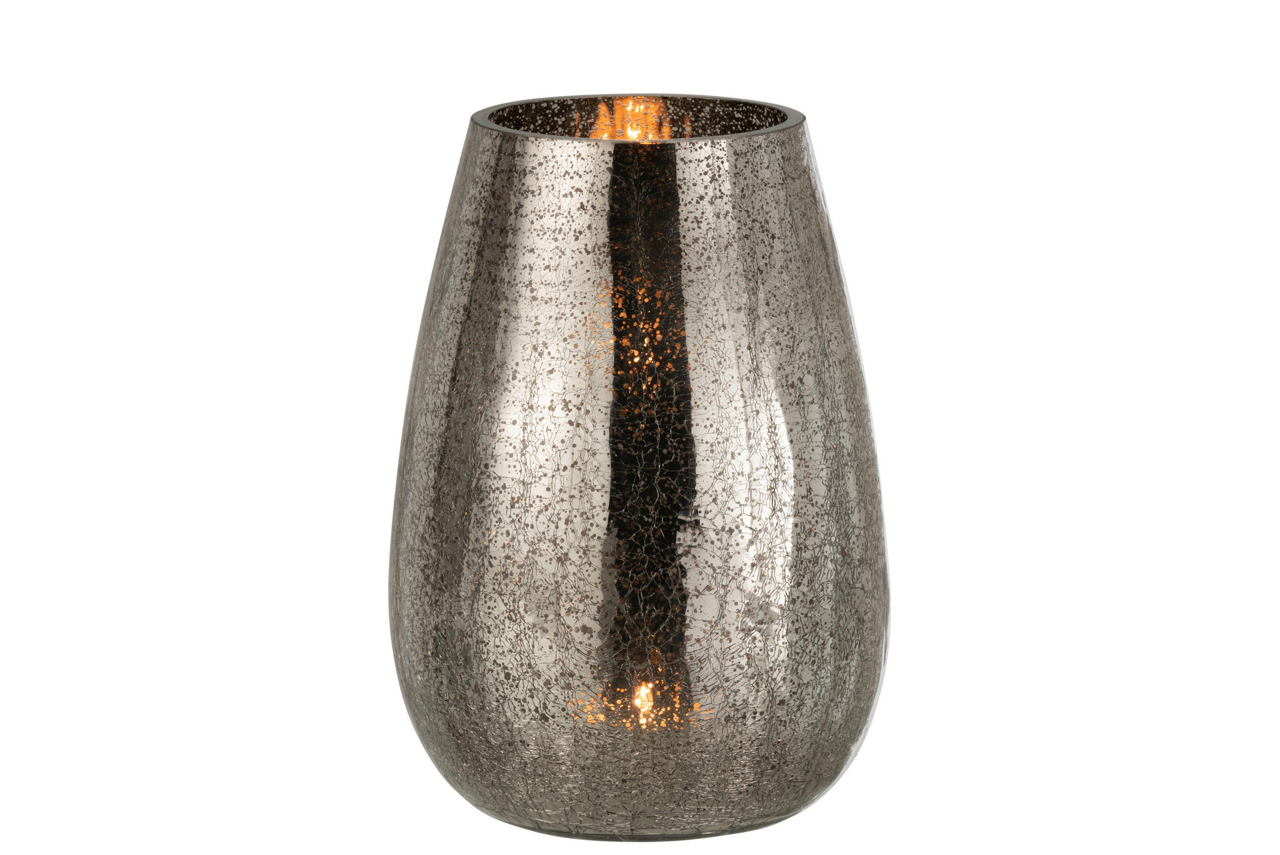 WINDLICHT - Grau, Basics, Glas (19/19/26cm)