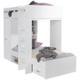 ETAGENBETT 90/200 cm Weiß  - Weiß, KONVENTIONELL, Holzwerkstoff (90/200cm) - Carryhome