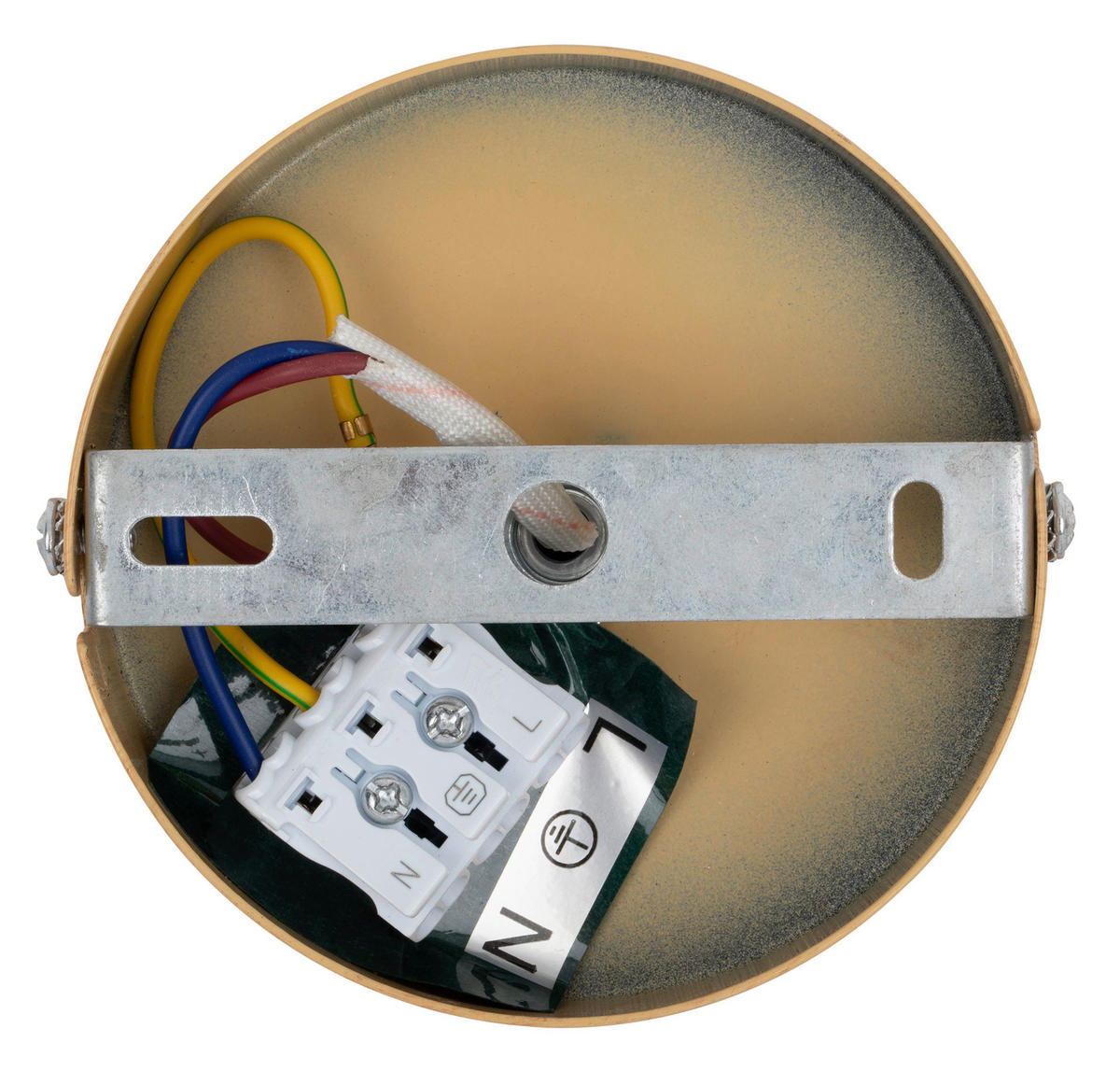 DECKENLEUCHTE  12/10 cm    - Beige, Design, Stein/Metall (12/10cm) - Collet's Monde