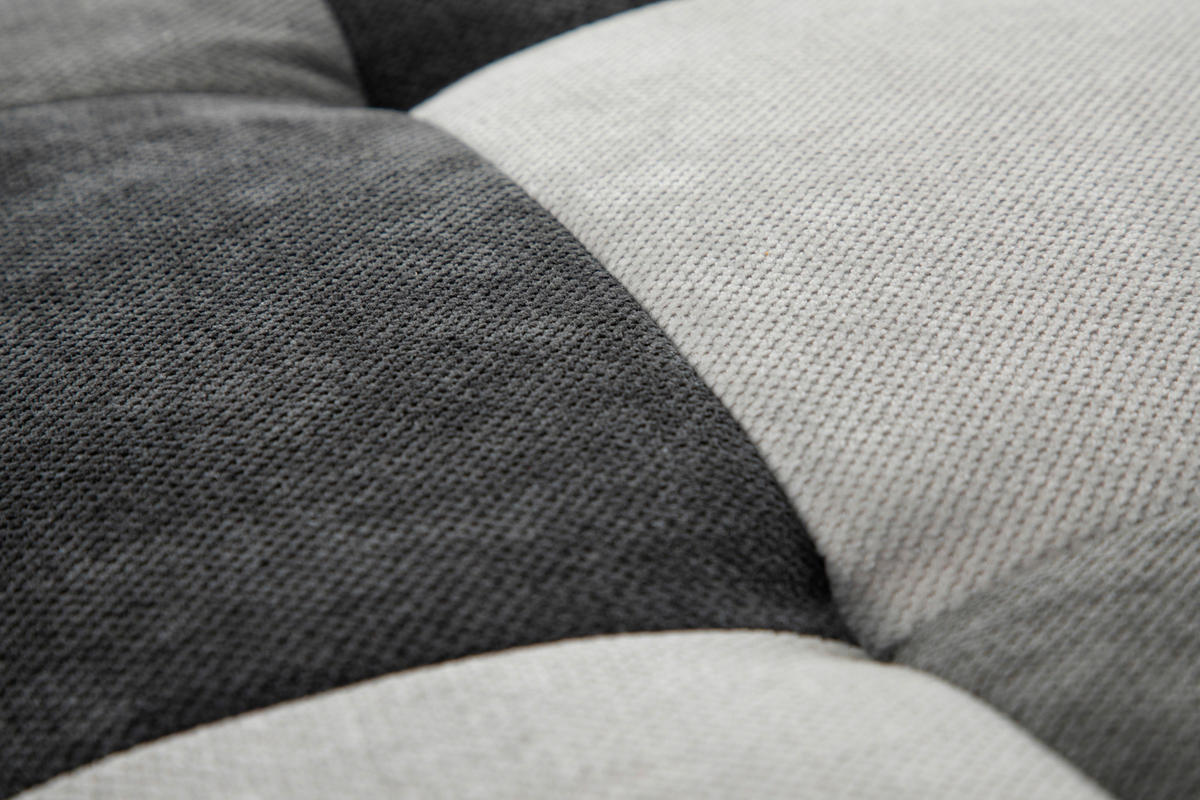 SCHLAFSOFA Chenille Grau, Schwarz, Weiß  - Schwarz/Naturfarben, Design, Holz/Textil (180/77/91cm) - MID.YOU