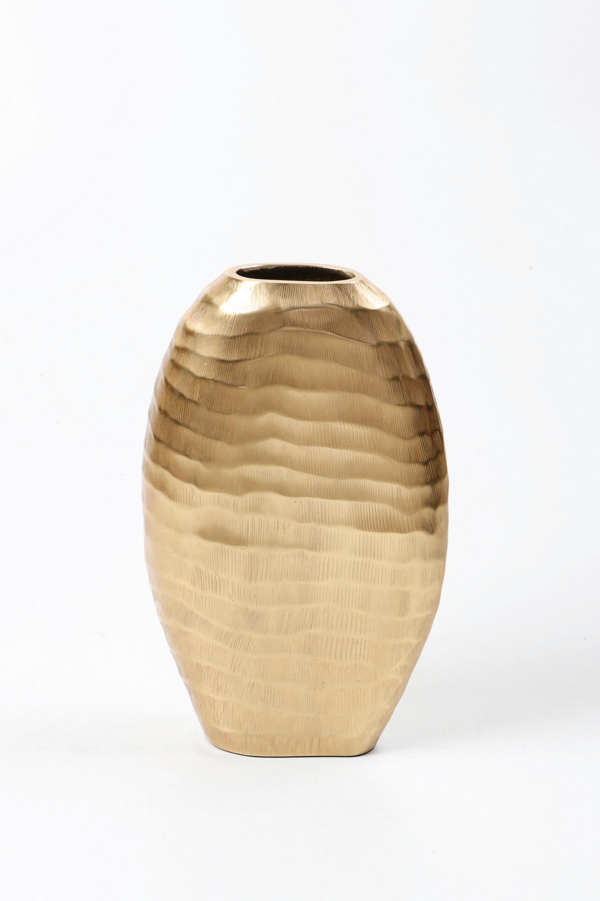VÁZA, kov, 38,5 cm - zlatá, Design, kov (21,5/38,5/8cm) - Ambia Home