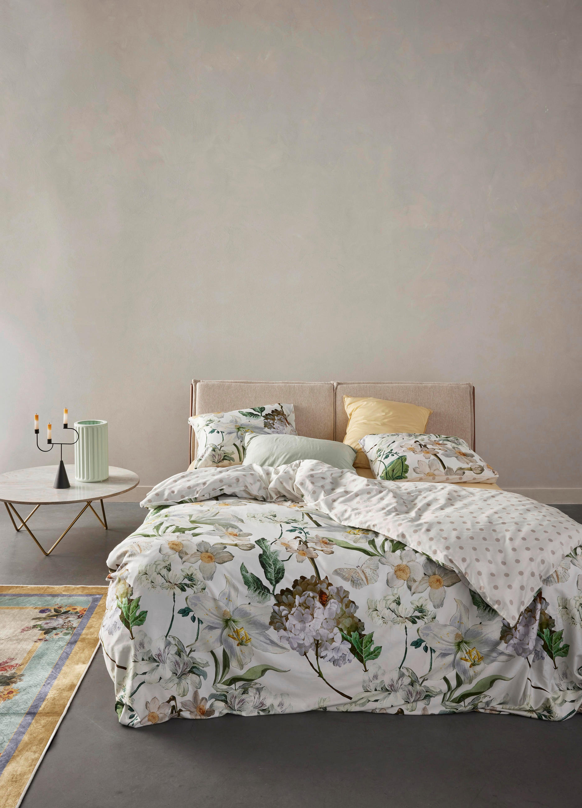 POSTELJINA ROSALEE 200/200 cm saten bela  - bela, Konvencionalno, tekstil (200/200cm) - Essenza
