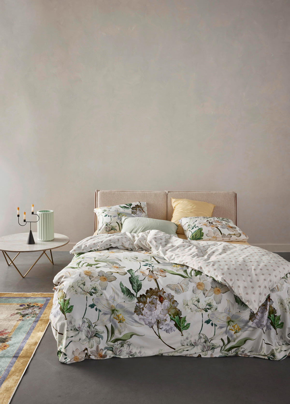POSTELJINA ROSALEE 200/200 cm saten bela  - bela, Konvencionalno, tekstil (200/200cm) - Essenza
