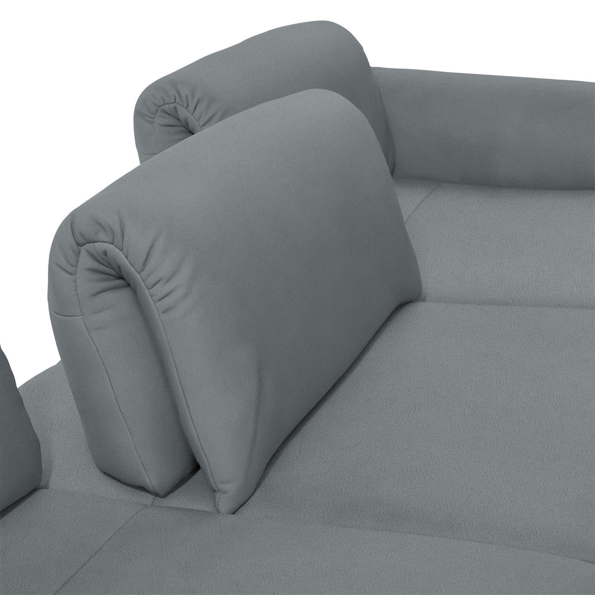 ECKSOFA in Echtleder Hellblau  - Anthrazit/Hellblau, Design, Leder/Metall (308/173cm) - Joop!