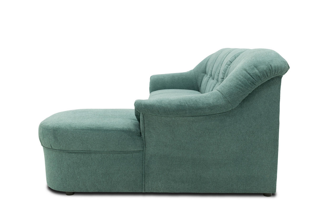 ECKSOFA Petrol Mikrofaser  - Petrol/Schwarz, KONVENTIONELL, Kunststoff/Textil (232/146cm) - MID.YOU