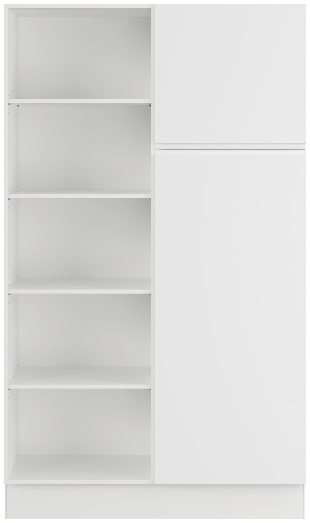 MEHRZWECKSCHRANK 120/206,2/58 cm  in Weiß  - Weiß, Basics, Holzwerkstoff (120/206,2/58cm) - Impuls