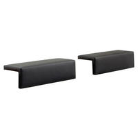 KOPFTEILPOLSTER 55/14/19 cm  - Anthrazit, Design, Textil (55/14/19cm) - Hasena