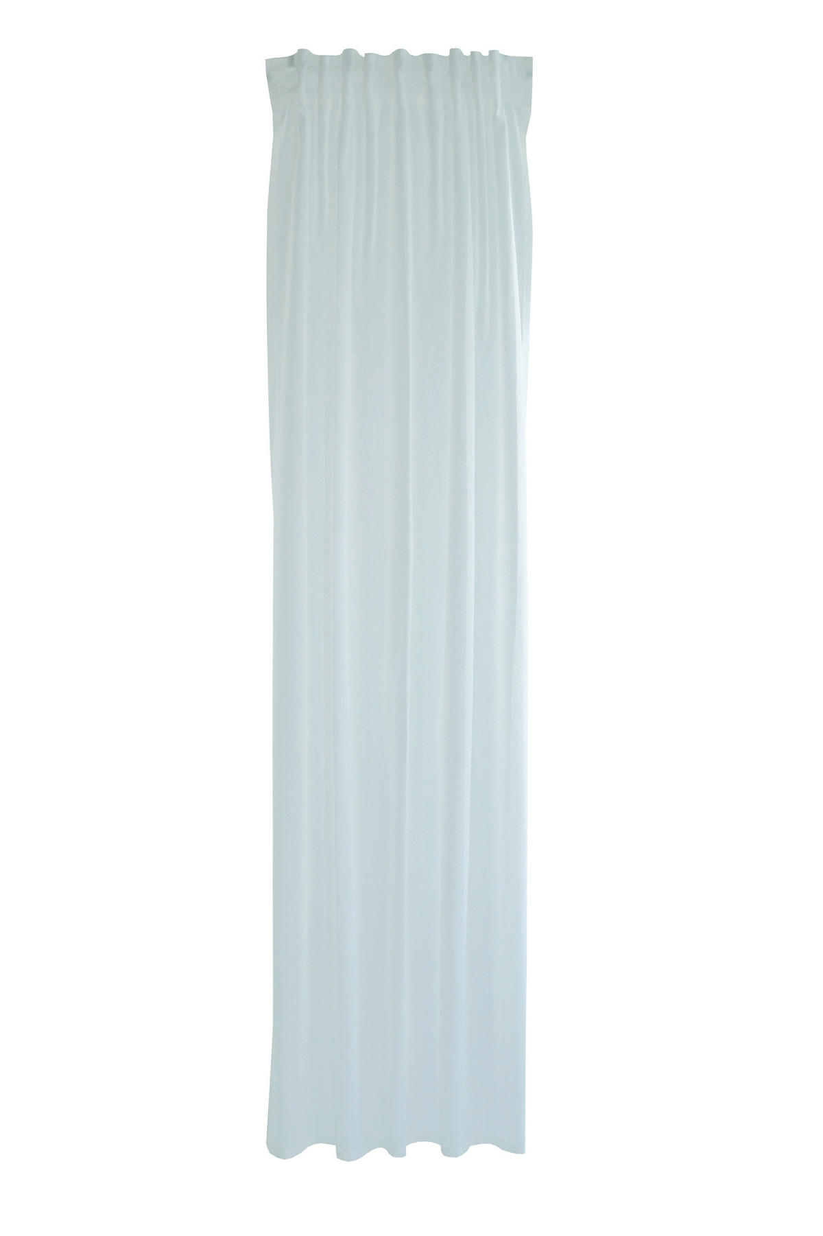 FERTIGVORHANG  transparent  140/245 cm   - Weiß, KONVENTIONELL, Textil (140/245cm)