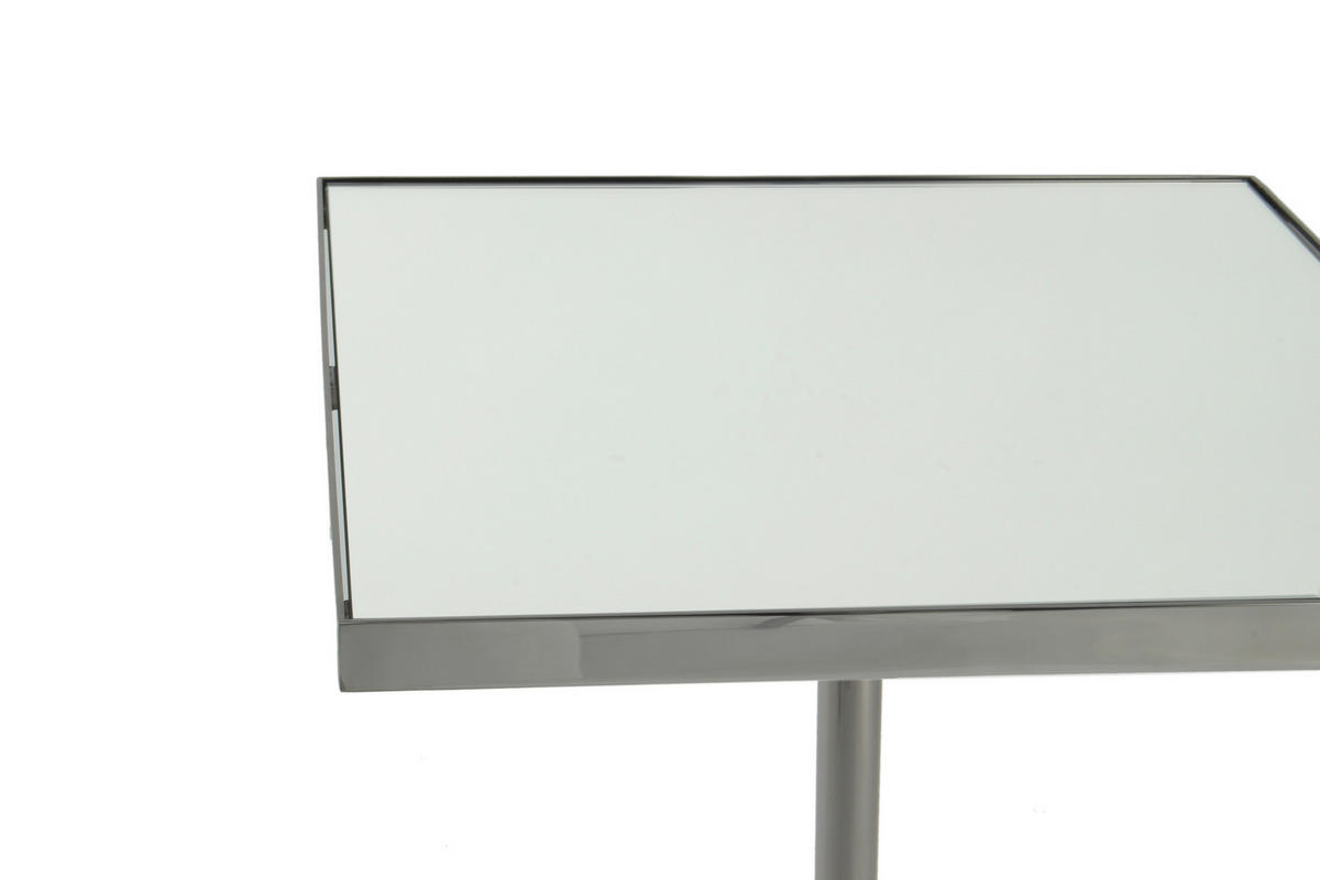 BEISTELLTISCH 42/42/62 cm Graphitfarben  - Graphitfarben, Design, Glas/Metall (42/42/62cm) - Kayoom