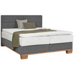 BOXSPRINGBETT 160/200 cm  in Grau, Eichefarben  - Eichefarben/Grau, Natur, Holz/Textil (160/200cm) - Valnatura