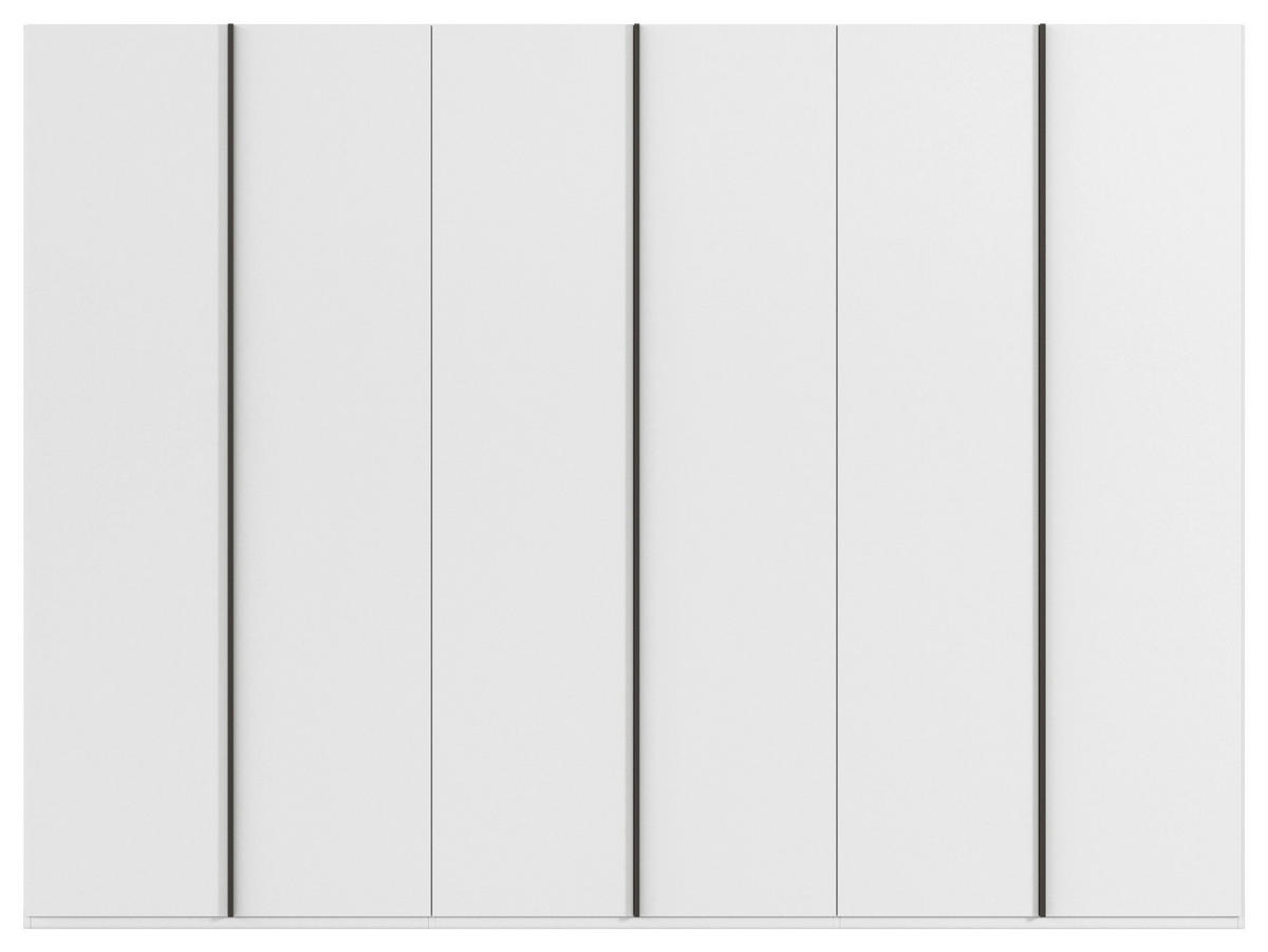 DREHTÜRENSCHRANK 301/235/61 cm,  in Weiß, 6-türig  - Graphitfarben/Weiß, Basics, Holzwerkstoff/Metall (301/235/61cm) - Novel