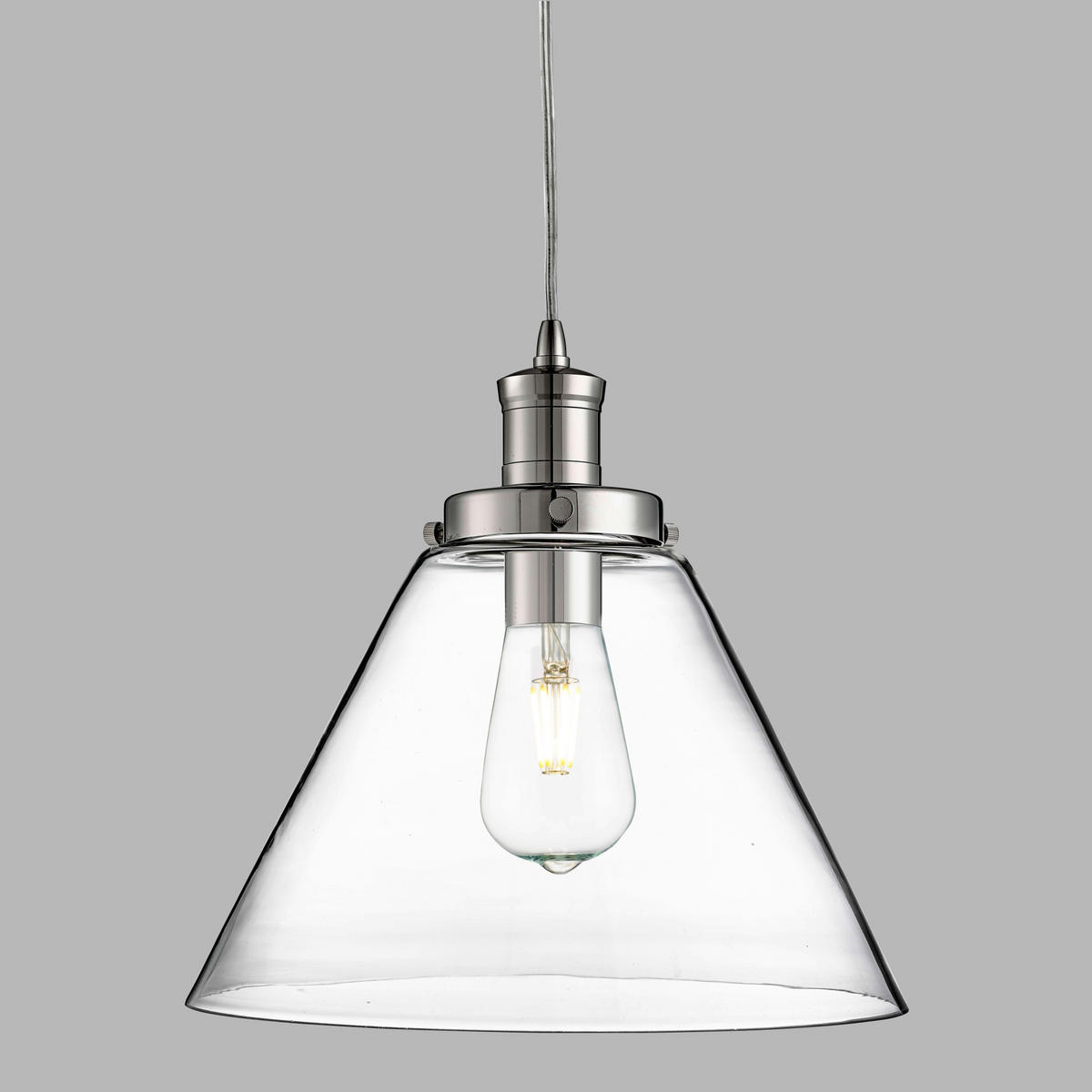 VISEČA SVETILKA   29/28/29 cm          60 W E27 - prozorno, Basics, kovina/steklo (29/28/29cm)