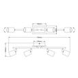 DECKENLEUCHTE 4.2 W    63/9,5/16 cm  - Schwarz, Trend, Kunststoff/Metall (63/9,5/16cm) - Novel