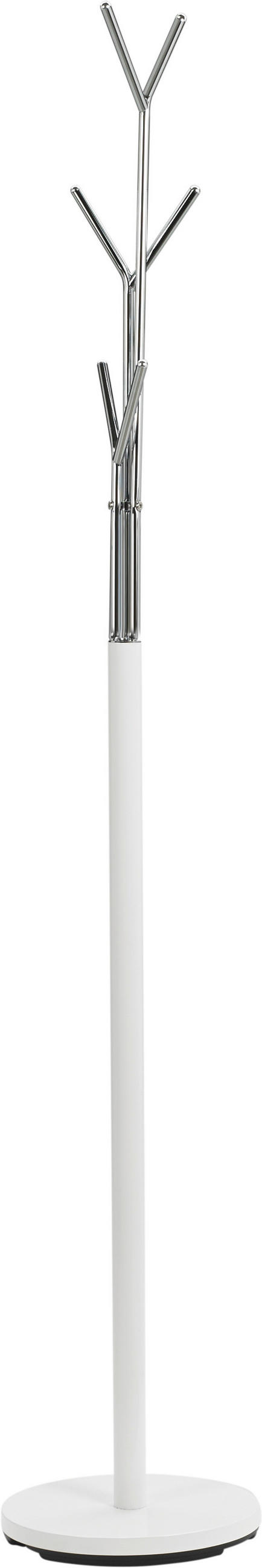 Kleiderständer in Weiß, Chromfarben 29/171/29 cm