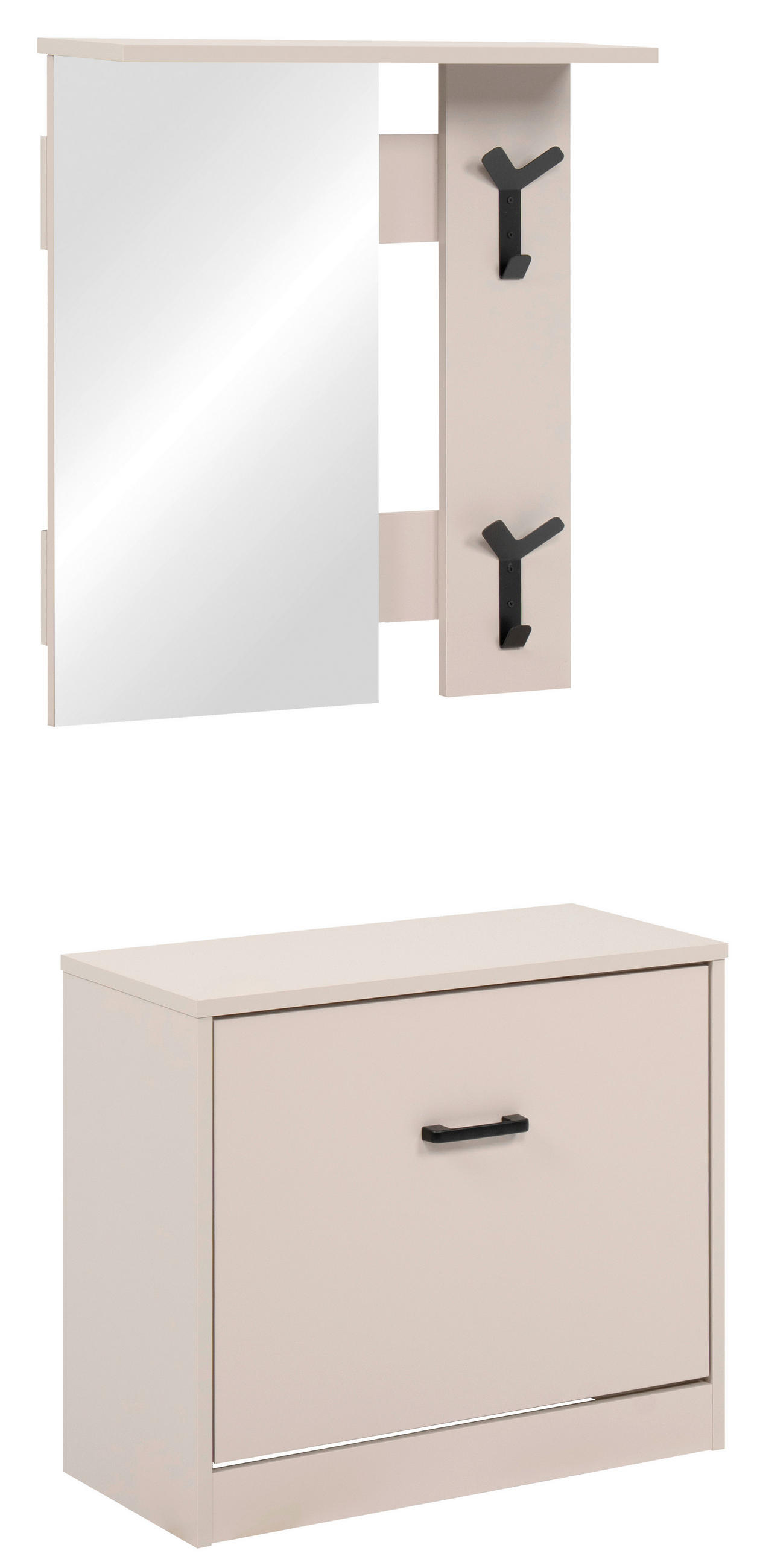 PREDSOBLJE  bež  - bež, Design, staklo/drvni materijal (56/180/24,5cm)