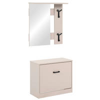 PREDSOBLJE  bež  - bež, Design, staklo/drvni materijal (56/180/24,5cm)