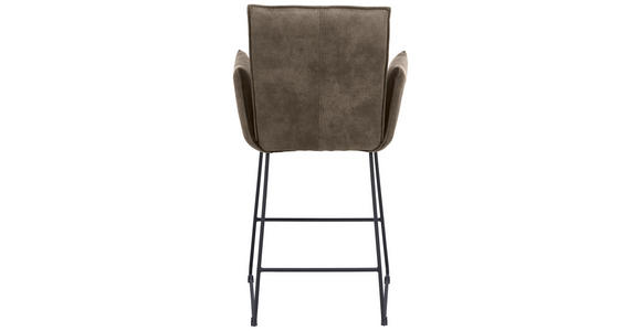 TRESENSESSEL Mikrofaser Schwarz, Graubraun Eisen Stoffauswahl, Gestellauswahl - Graubraun/Schwarz, Design, Textil/Metall (56/98/62cm) - Valnatura