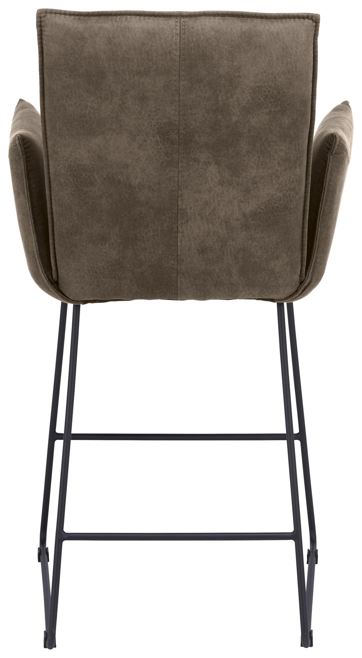 TRESENSESSEL Mikrofaser Schwarz, Graubraun Eisen Stoffauswahl, Gestellauswahl  - Graubraun/Schwarz, Design, Textil/Metall (56/98/62cm) - Valnatura