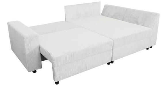 ECKSOFA Naturfarben Cord - Schwarz/Naturfarben, KONVENTIONELL, Kunststoff/Textil (245/153cm) - Carryhome