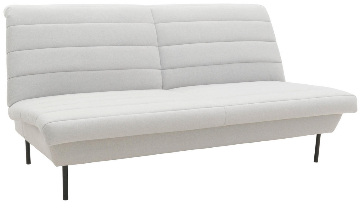 2-SITZER-SOFA Silberfarben  - Silberfarben/Schwarz, Design, Textil/Metall (185/92/103cm) - LOOKS by W.Joop