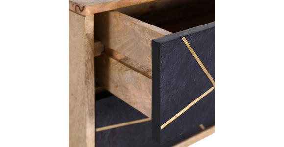 KOMMODE in 60/60/40 cm - Dunkelgrau/Messingfarben, Design, Holz/Holzwerkstoff (60/60/40cm) - Landscape