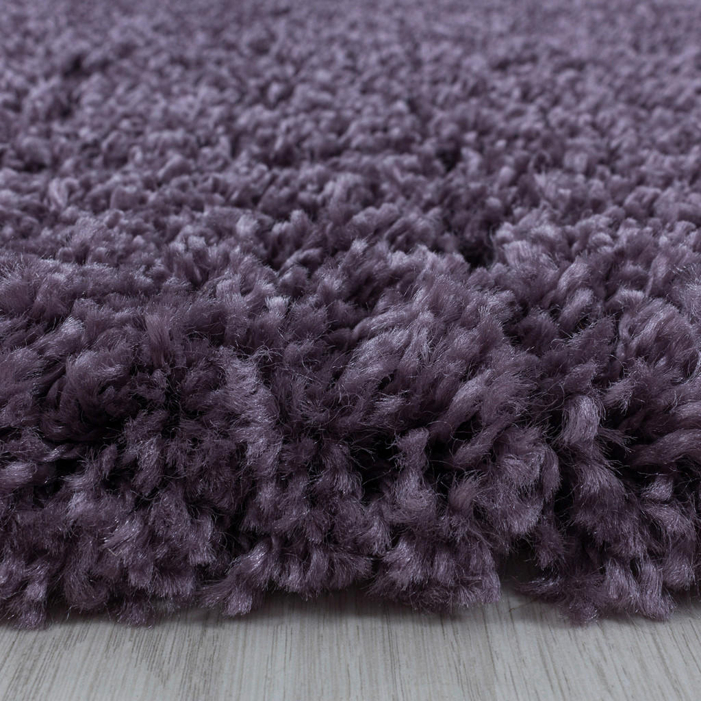 Thumbnail - Xxxl Hochflorteppich Sydney 3000 violett, Violett, Textil, Uni, rund, Oeko-Tex® Standard 100, für Fußbodenheizung geeign...