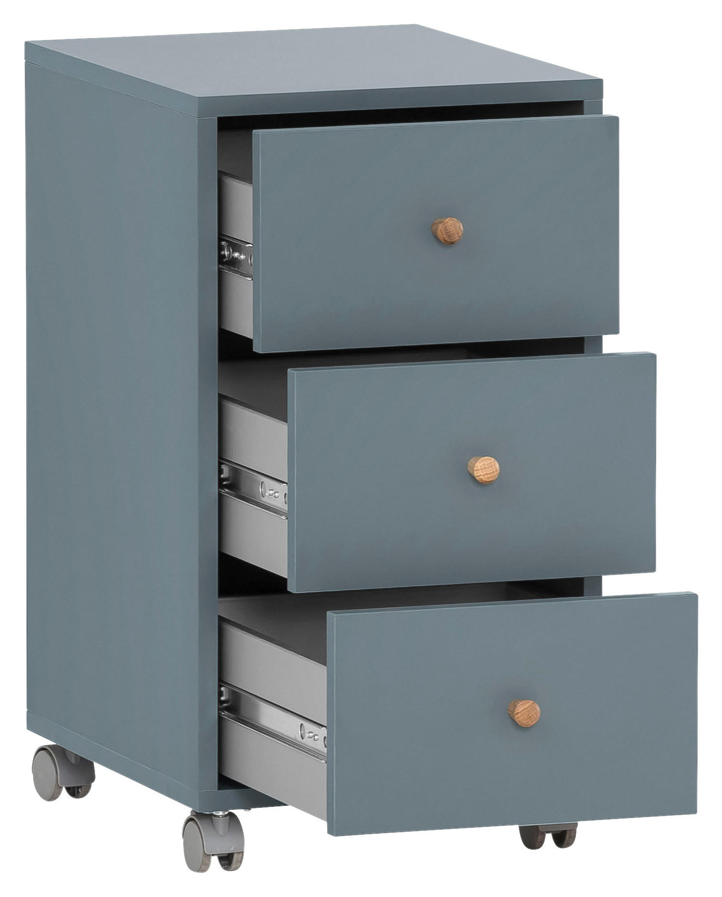 ROLLCONTAINER Blau  - Blau, MODERN, Holz/Holzwerkstoff (32,6/59,7/39,1cm) - MID.YOU