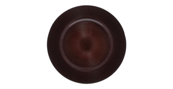 PLATZTELLER 34 cm - Dunkelbraun, KONVENTIONELL, Glas (34cm) - Novel