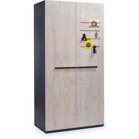 Dulap, 101/203,5/54,5 cm, albastru deschis - albastru deschis, Basics, material pe bază de lemn (101/203,5/54,5cm) - Cilek