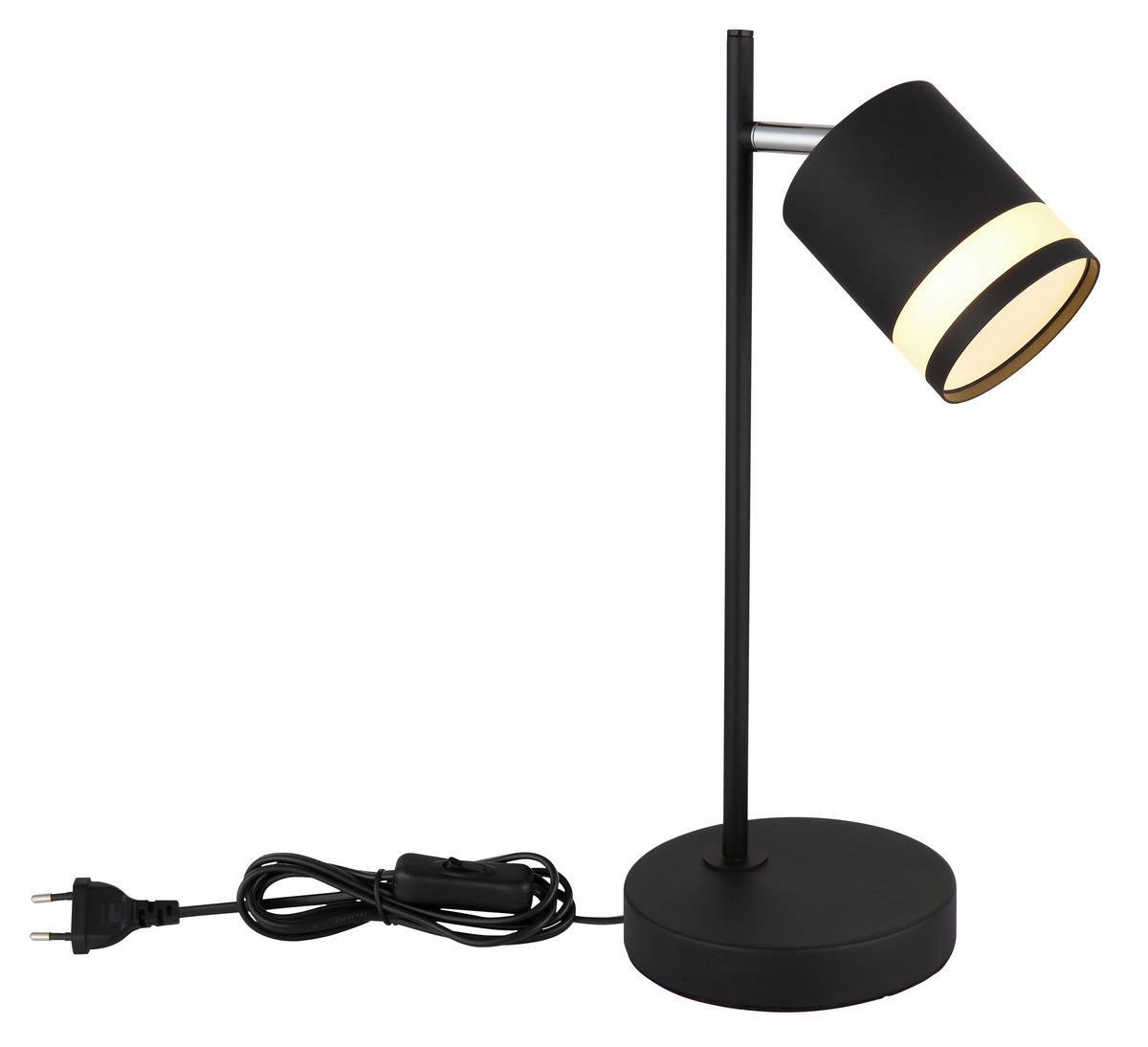 LED-TISCHLEUCHTE 12,7/15/40 cm   - Schwarz/Weiß, Design, Kunststoff/Metall (12,7/15/40cm) - Globo