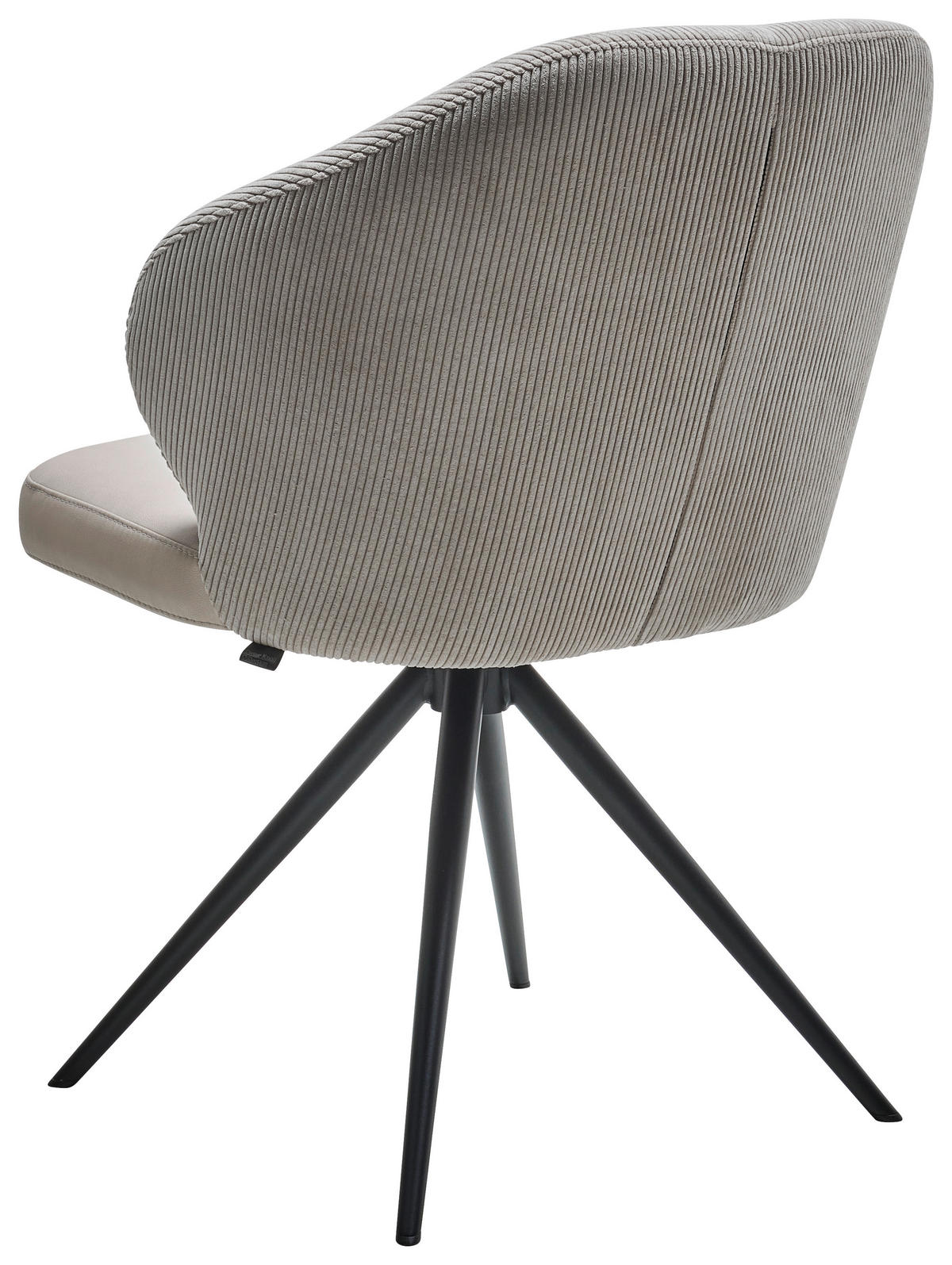 STUHL  in Cord, Lederlook  - Beige/Creme, Design, Textil/Metall (61/84/61cm) - Dieter Knoll