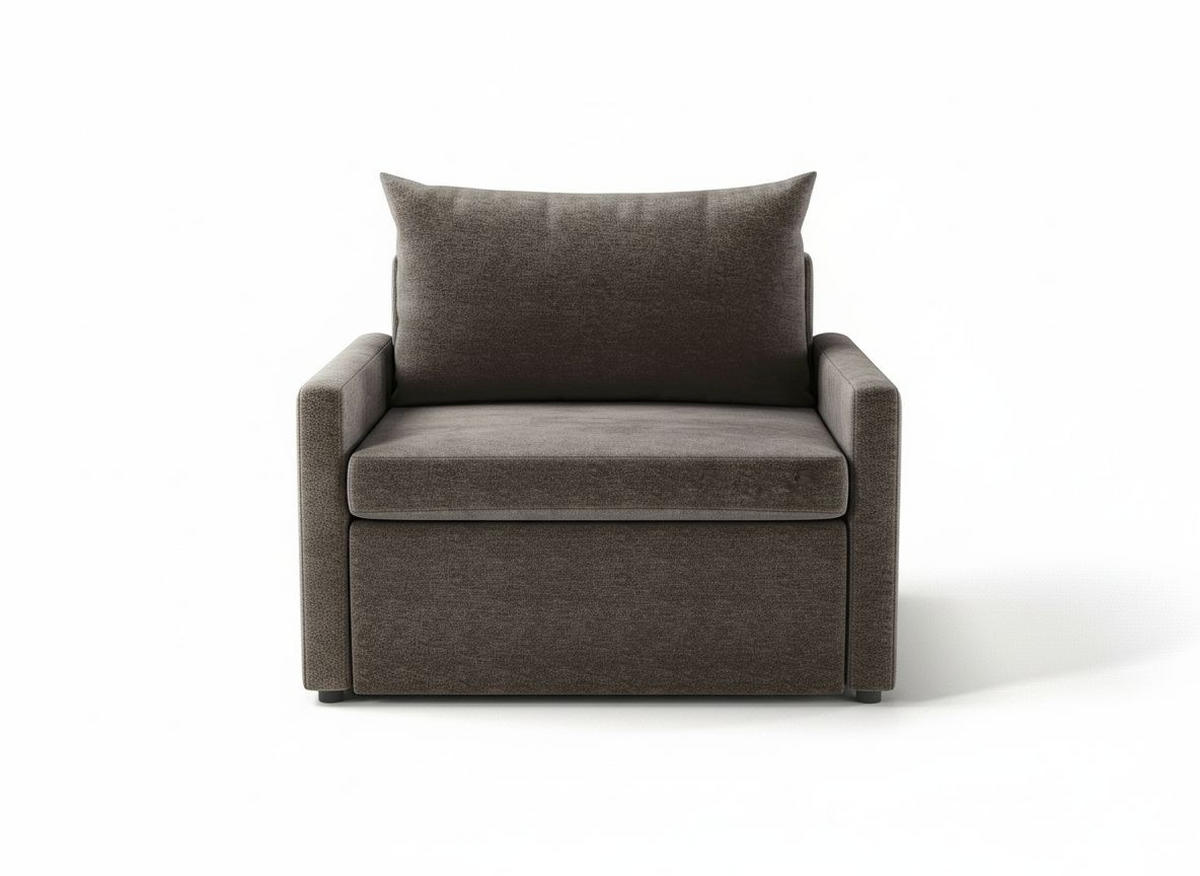 SCHLAFSESSEL Flachgewebe Braun  - Schwarz/Braun, Design, Kunststoff/Textil (92/89/103cm) - MID.YOU