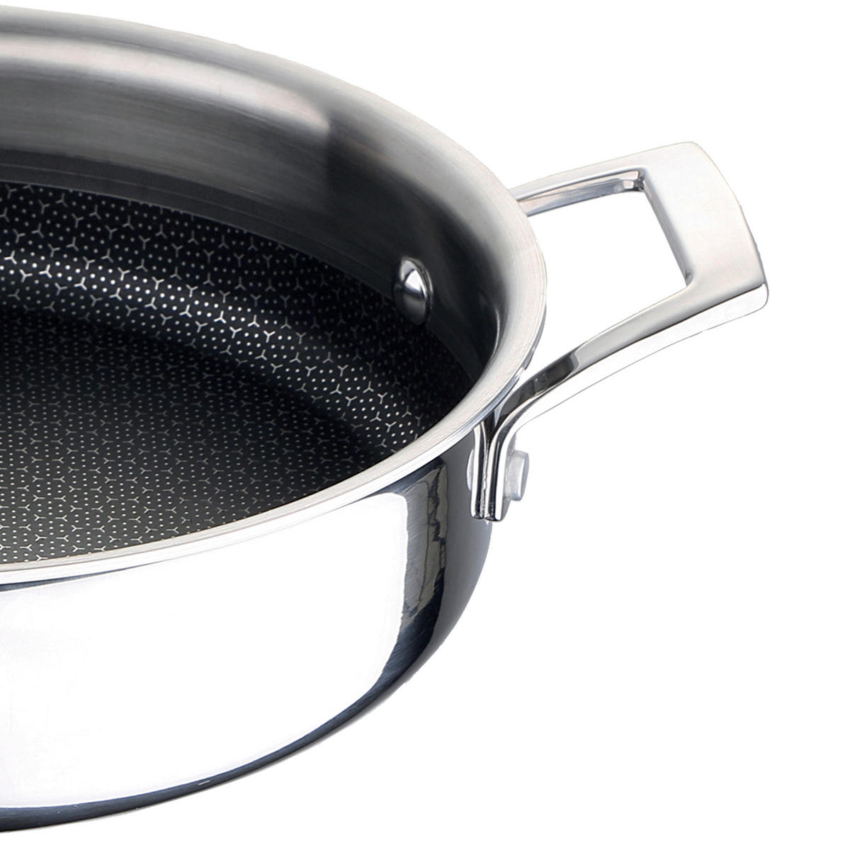 SERVIERPFANNE  - Edelstahlfarben/Schwarz, Basics, Metall (39/30/10cm) - Masterpro