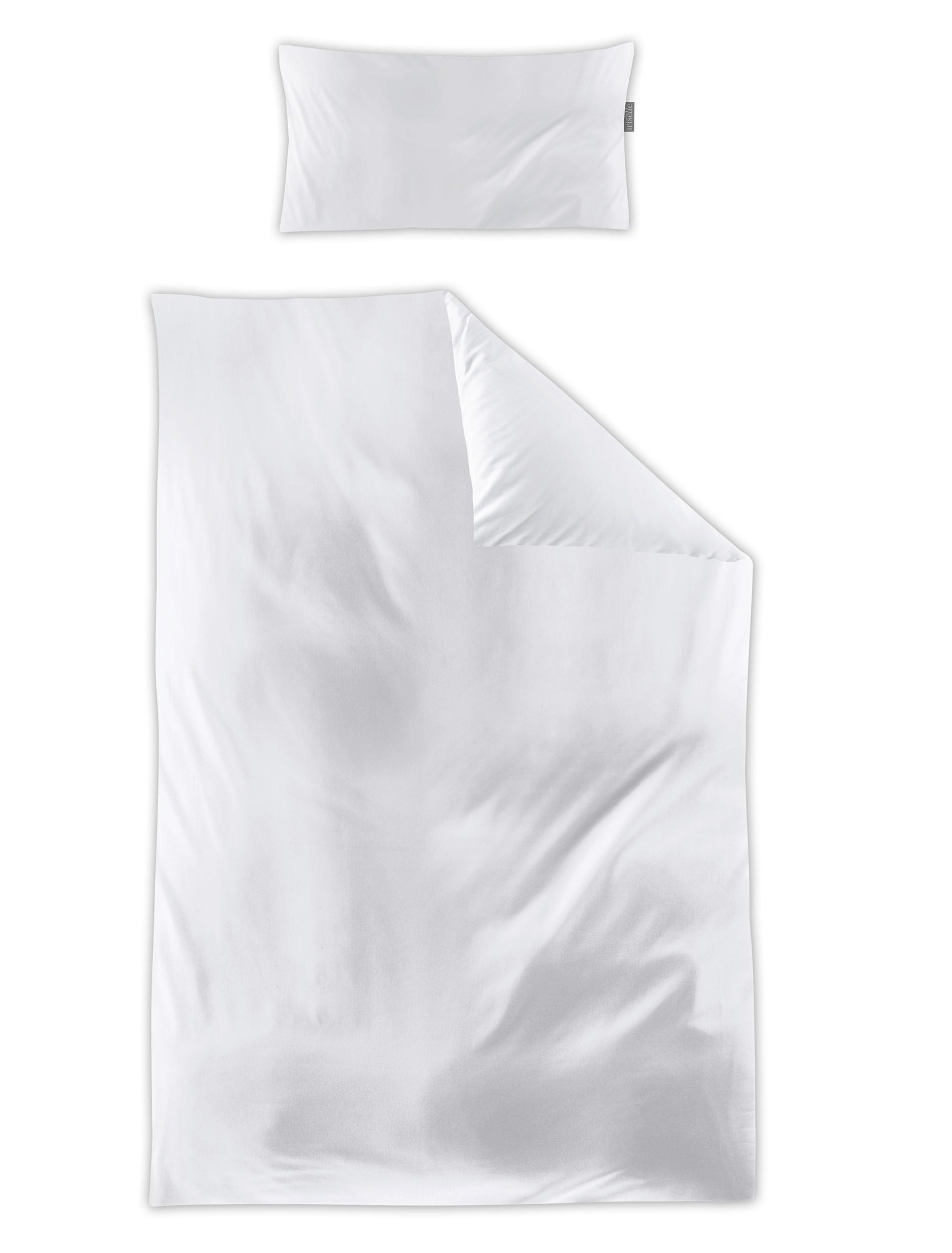 BETTWÄSCHE 2-teilig Makosatin 135/200 cm  - Weiß, KONVENTIONELL, Textil (135/200cm) - Irisette