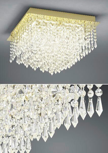 LED-DECKENLEUCHTE 40/40/30 cm   - Messingfarben, KONVENTIONELL, Metall (40/40/30cm) - Hell