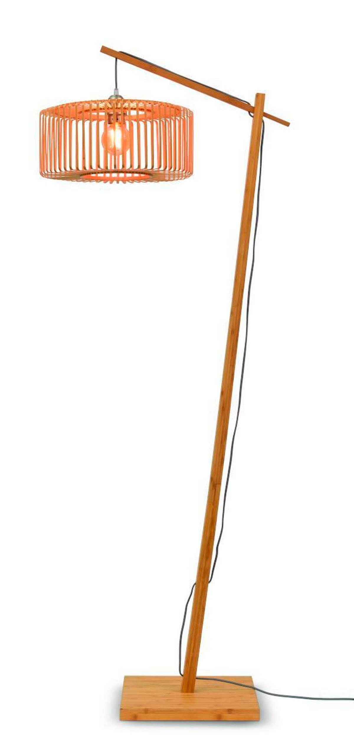 GOLVLAMPA GOOD&MOJO     - naturfärgad, Trend, trä (176/40/68cm) - Good & Mojo
