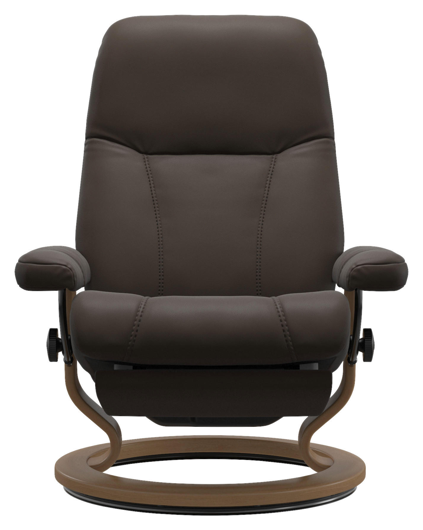RELAXSESSEL in Leder Braun  - Eichefarben/Braun, Natur, Leder/Holz (77/110/81cm) - Stressless