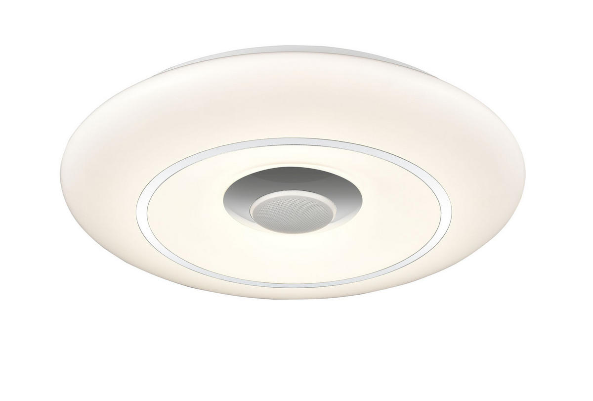 STROPNÉ LED SVIETIDLO, 39/7 cm  - biela/chrómová, Lifestyle, kov/plast (39/7cm) - Novel