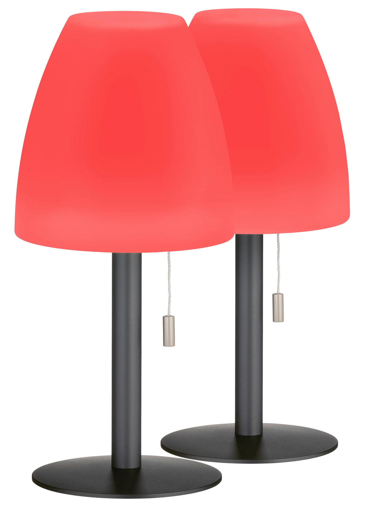 AKKU-TISCHLEUCHTE Fiumara 14/30 cm   - Anthrazit/Weiß, KONVENTIONELL, Kunststoff/Metall (14/30cm)