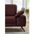 ECKSOFA in Echtleder Brombeere  - Brombeere/Schwarz, Design, Leder/Metall (193/332cm) - Dieter Knoll