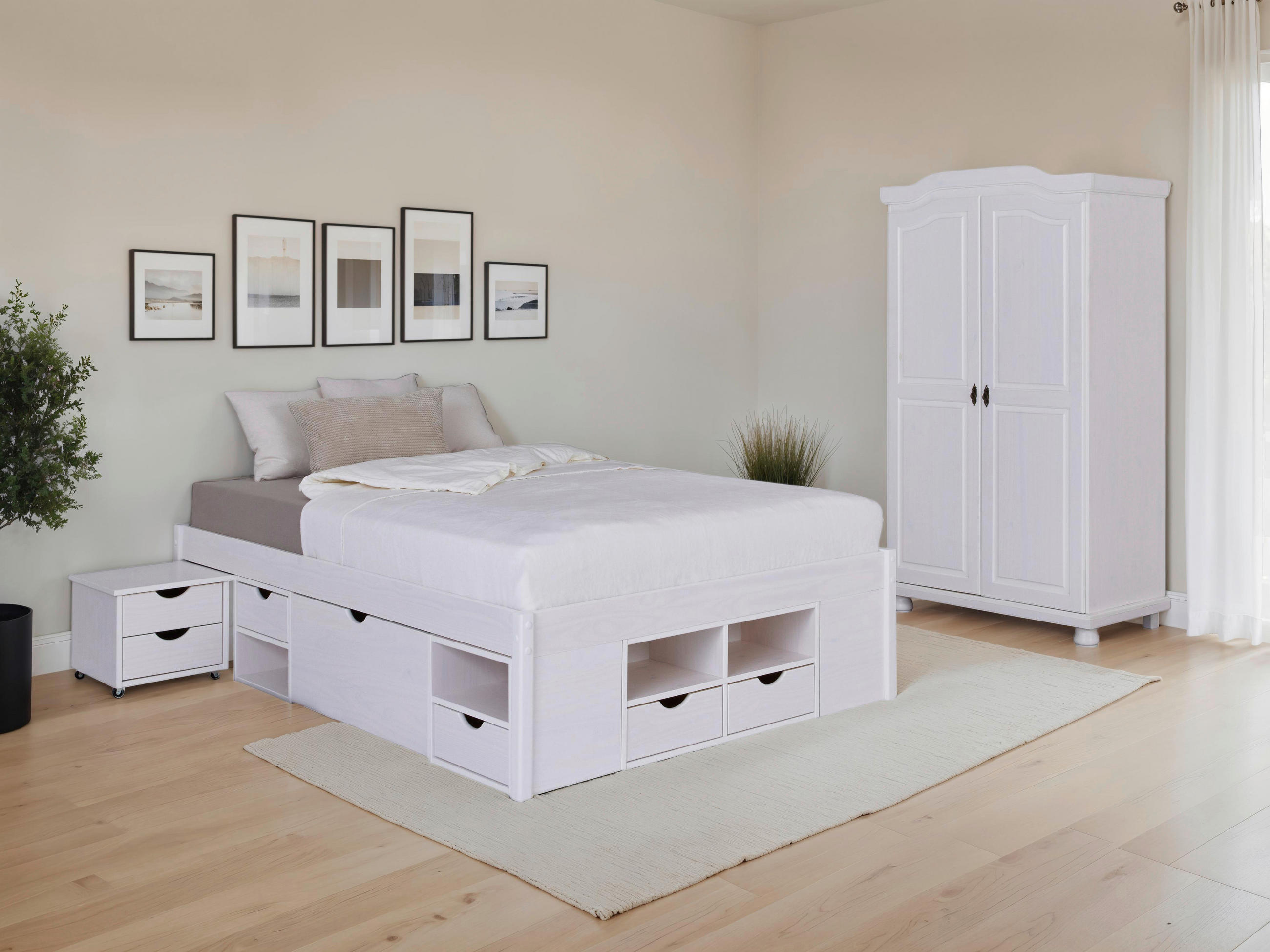 EINZELZIMMER Weiß  - Naturfarben/Weiß, MODERN, Holz - MID.YOU