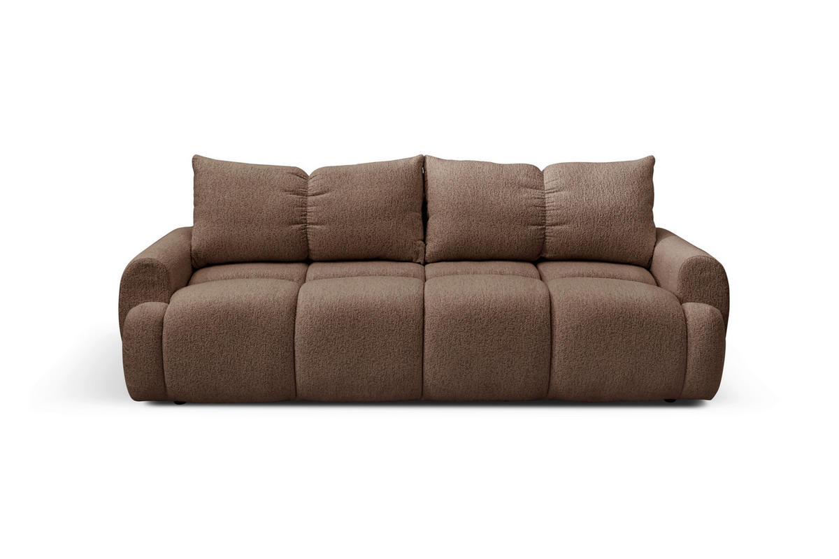 SCHLAFSOFA ALBA in Struktur Kupferfarben  - Schwarz/Kupferfarben, Design, Holz/Holzwerkstoff (242/93/104cm) - MID.YOU