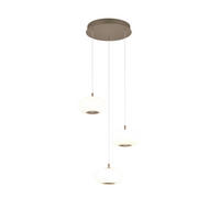 LED-HÄNGELEUCHTE Sapo 34/210 cm   - Cappuccino, Design, Glas/Metall (34/210cm) - Helestra