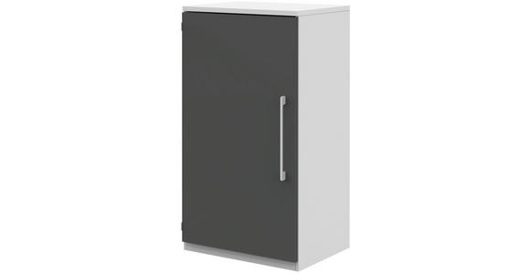AKTENSCHRANK Anthrazit, Weiß - Anthrazit/Weiß, Design, Holzwerkstoff (60/111,7/43cm) - Moderano