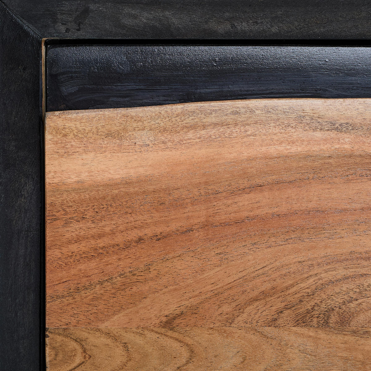 SIDEBOARD  168/76/61 cm  - Schwarz/Naturfarben, Design, Holz/Metall (168/76/61cm) - Livetastic