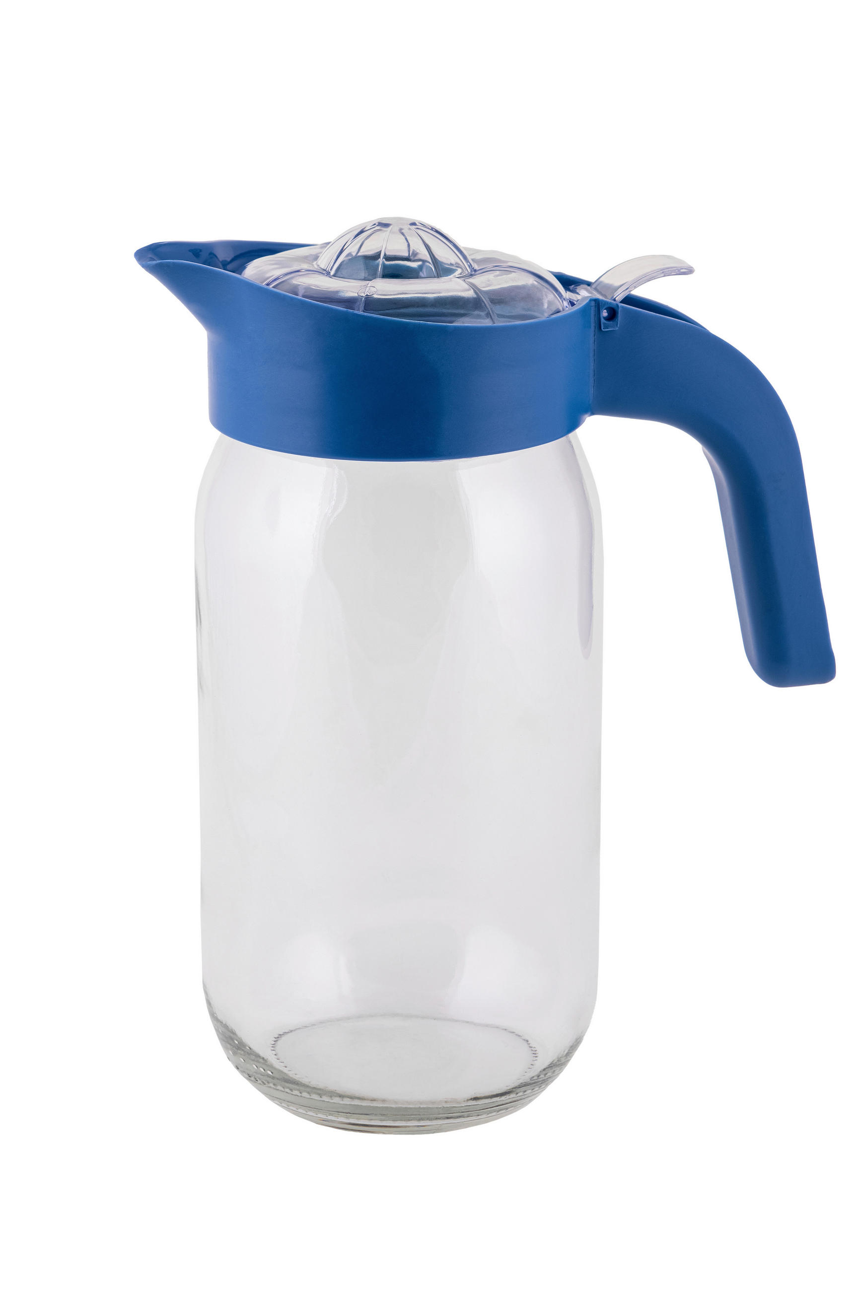 VRČ ZA SOK         - prozirno/plava, Basics, staklo/plastika (1l)
