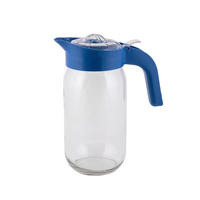 BOKAL ZA SOK         - prozirna/plava, Osnovno, staklo/plastika (1l)